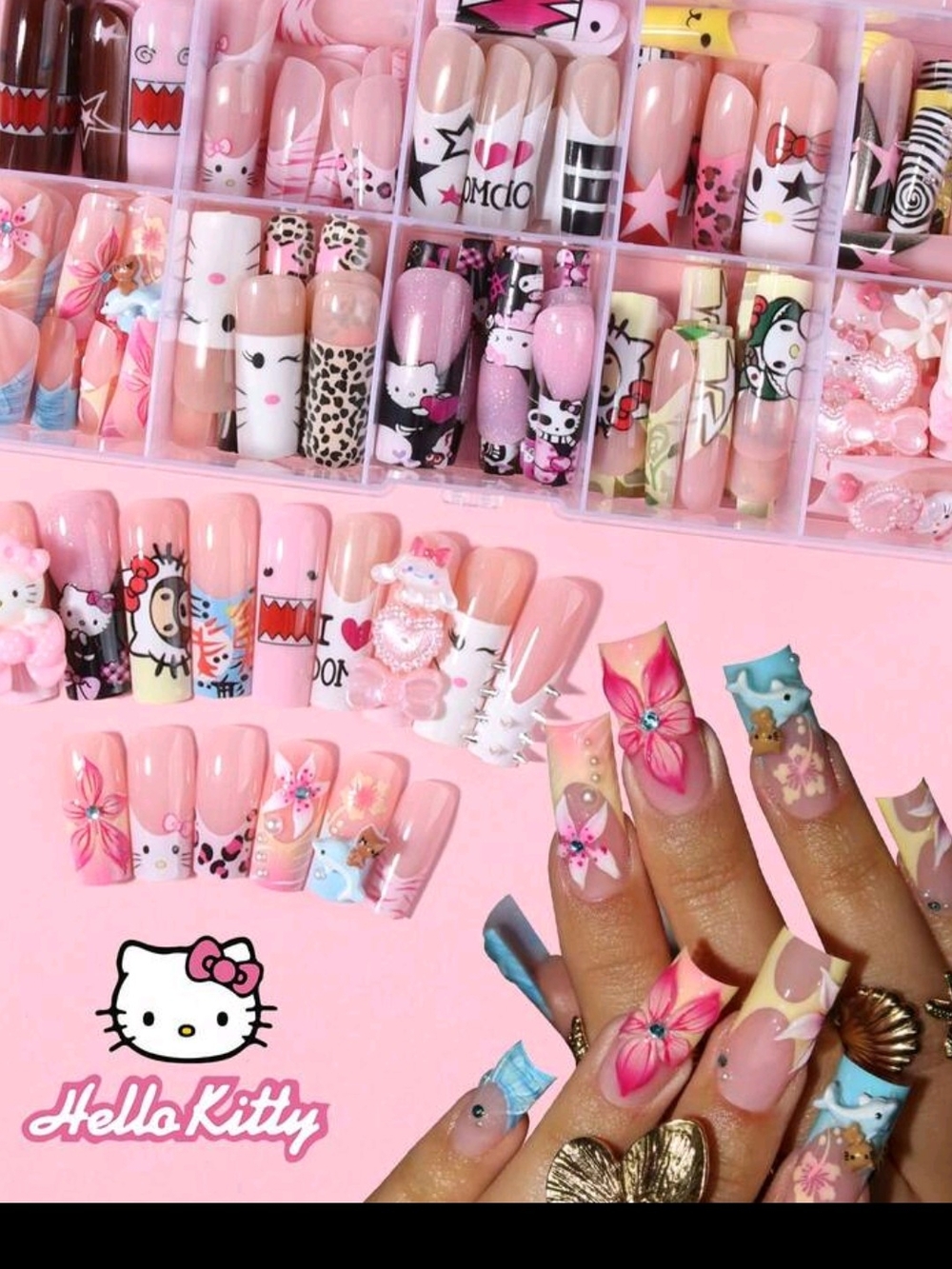 NWT in Box Sanrio Hello Kitty 240 Piece Press-On Nail Set